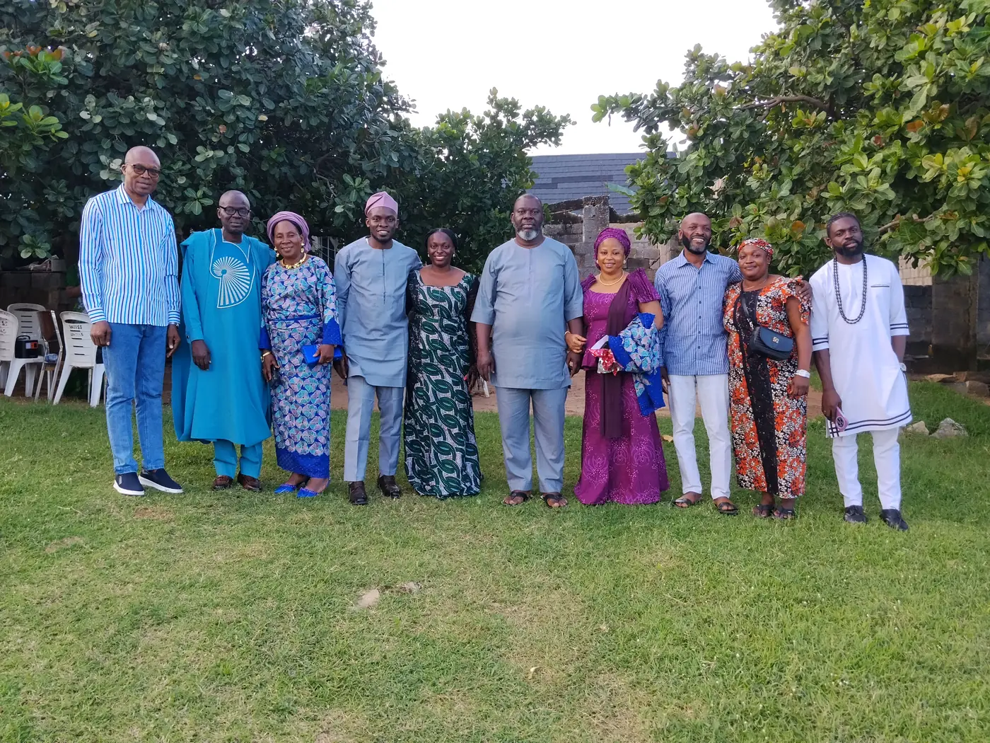 The introduction — both families together